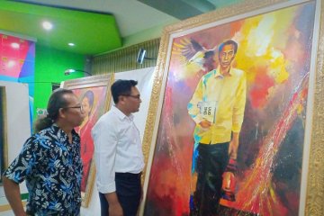 Presiden Jokowi Tokoh Bangsa dalam kanvas pelukis Jupri Abdullah