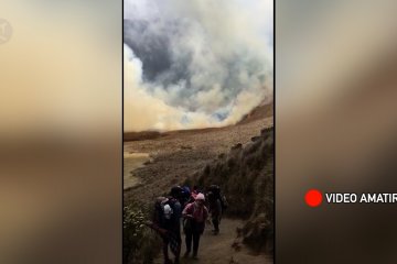 Kebakaran di Gunung Semeru meluas, akses ditutup total