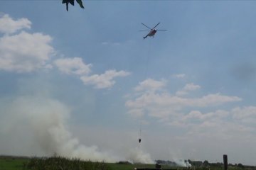 Lima helikopter water bombing berupaya padamkan karhutla di Kalsel