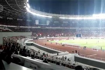 Suasana laga Indonesia – Malaysia di GBK