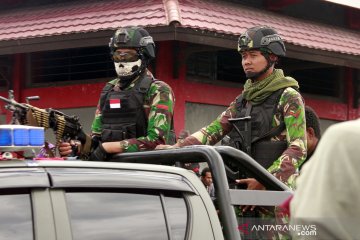 Patroli keamanan di Wamena