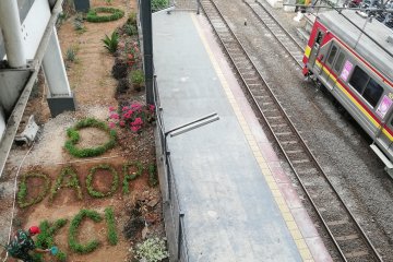 Demo buruh, pelayanan Stasiun Palmerah tetap normal