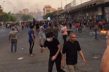 Seorang terbunuh dalam pawai protes warga Irak menuju Baghdad