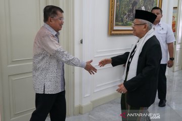 KH Ma'ruf Amin kunjungi Istana Wapres