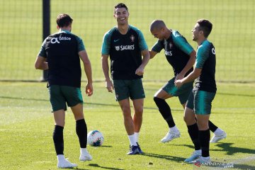 Latihan tim nasional Portugal jelang kualifikasi Euro 2020 melawan Luksemburg