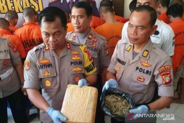 Polres Bekasi tahan 35 pelaku penyalahgunaan narkoba