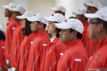 Upacara pelepasan atlet Indonesia menuju World Beach Games 2019