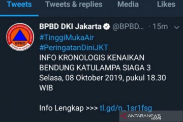 Katulampa Siaga 3, BPBD DKI minta personel wilayah waspada