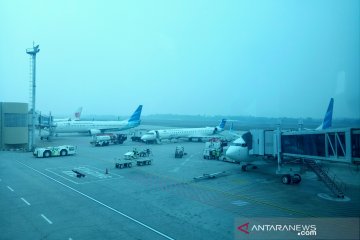 Jarak pandang di Bandara SMB II Palembang tersisa 50 meter