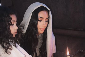 Kim Kardashian dibaptis bersama anak-anaknya di Armenia