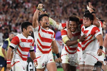 Jepang tembus perempat final Piala Dunia Rugby untuk pertama kalinya