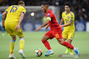 Belgia lanjutkan catatan sempurna dengan menang di Kazakhstan