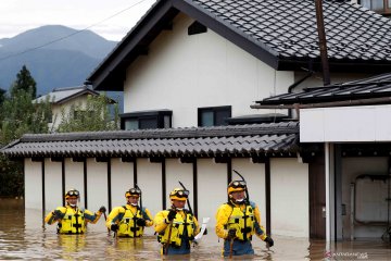 Pencarian korban pascaterjangan Topan Hagibis di Jepang