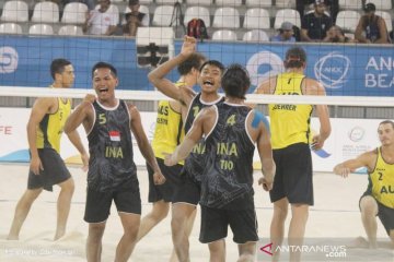 Tim voli pantai Indonesia melaju ke semifinal usai kalahkan Australia