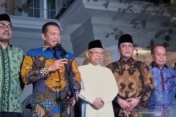 Ma'ruf Amin apresiasi silaturahmi politik yang dilakukan pimpinan MPR