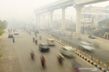 Kabut asap kembali selimuti Palembang