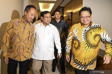 Prabowo beserta jajaran tiba di DPP Golkar