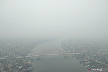Palembang masih diselimuti kabut asap