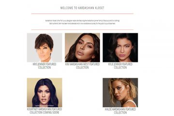 Pakaian bekas keluarga Kardashian - Jenner dijual online