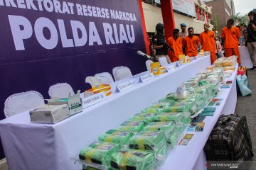 Polda Riau amankan 89 kilogram sabu-sabu dari Malaysia