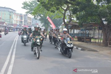 Kapolda Jambi dan Danrem bersepeda motor lakukan patroli kota