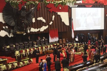 Beginilah suasana gedung Nusantara sebelum upacara pelantikan presiden dan wapres