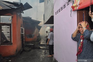 Ratusan rumah hangus terbakar di Jalan Sentosa Lama Medan