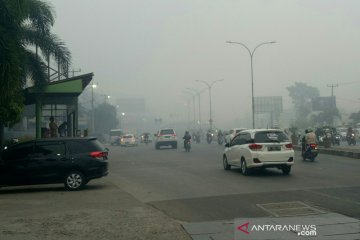 Kualitas udara Palembang masih tidak sehat akibat kabut asap