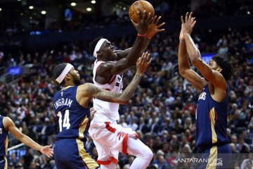 Raptors menangi laga pembuka musim, tundukkan Pelicans lewat overtime