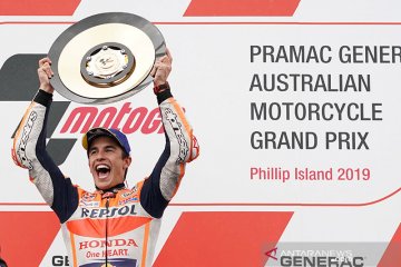 Menang dramatis atas Vinales, Marquez juarai GP Australia