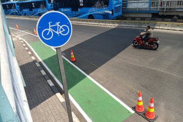 Jalur sepeda Jakarta belum ramah bagi pengguna