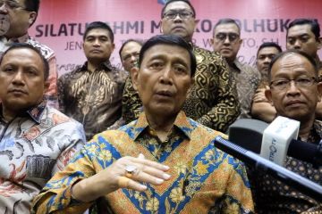 Wiranto menghadiri silaturahmi dengan seluruh pegawai Kemenko Polhukam