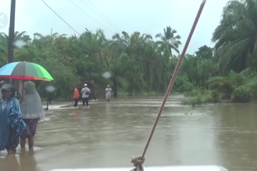 Sungai Teunom meluap, ratusan rumah di Aceh Jaya terendam banjir