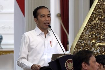 Presiden Jokowi beri arahan kepada para menteri