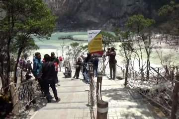 Kebakaran berhenti, Kawah Putih kembali ramai