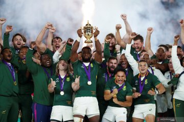 Afsel raih gelar juara Piala Dunia Rugby setelah taklukkan Inggris