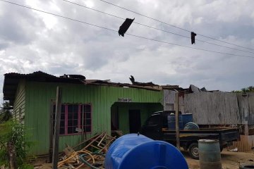 Puting beliung hantam Pulau Sebatik sejumlah rumah rusak
