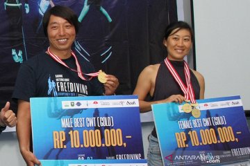 Atlet asal China raih juara umum freediving internasional Sabang