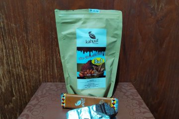 Produk cokelat asli Pesawaran di ajang Festival Kopi Lampung