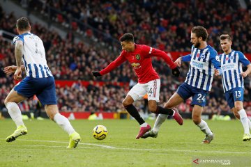 Manchester United petik poin penuh setelah kalahkan Brighton and Hove Albion