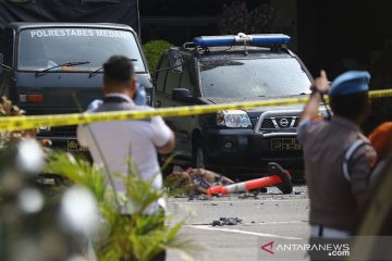 Bom Medan, satu personel Polrestabes terluka