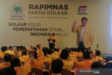 Buka Rapimnas Golkar, Airlangga singgung kesepakatan dengan Bamsoet