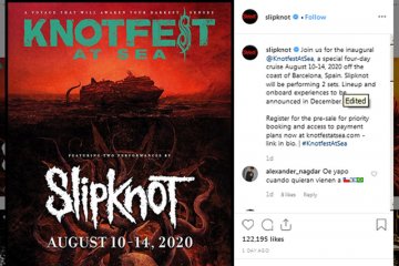 Slipknot akan gelar konser di kapal pesiar