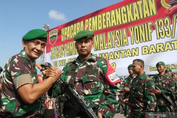 Pelepasan Satgas Pamtas Indonesia - Malaysia