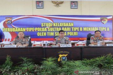 Mabes Polri nilai kelayakan perubahan tipe Polda Sultra