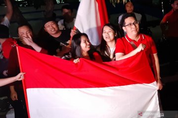 Suporter bawa 20 Merah Putih untuk dukung Indonesia