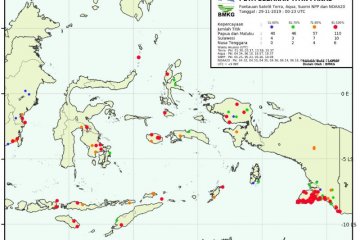 Terdeteksi 102 titik panas di Papua dan Papua Barat