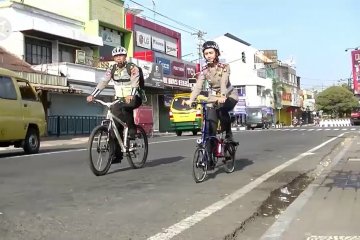 Satlantas Polres Wonosobo memulai penggunaan sepeda untuk patroli