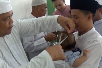 Mencukur Rambut Tradisi Masyarakat Babel Merayakan Maulid Nabi