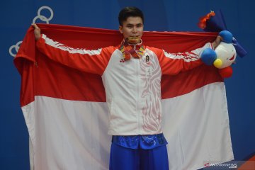 Atlet wushu Edgar Xavier Marvelo berhasil sumbang medali emas bagi Indonesia